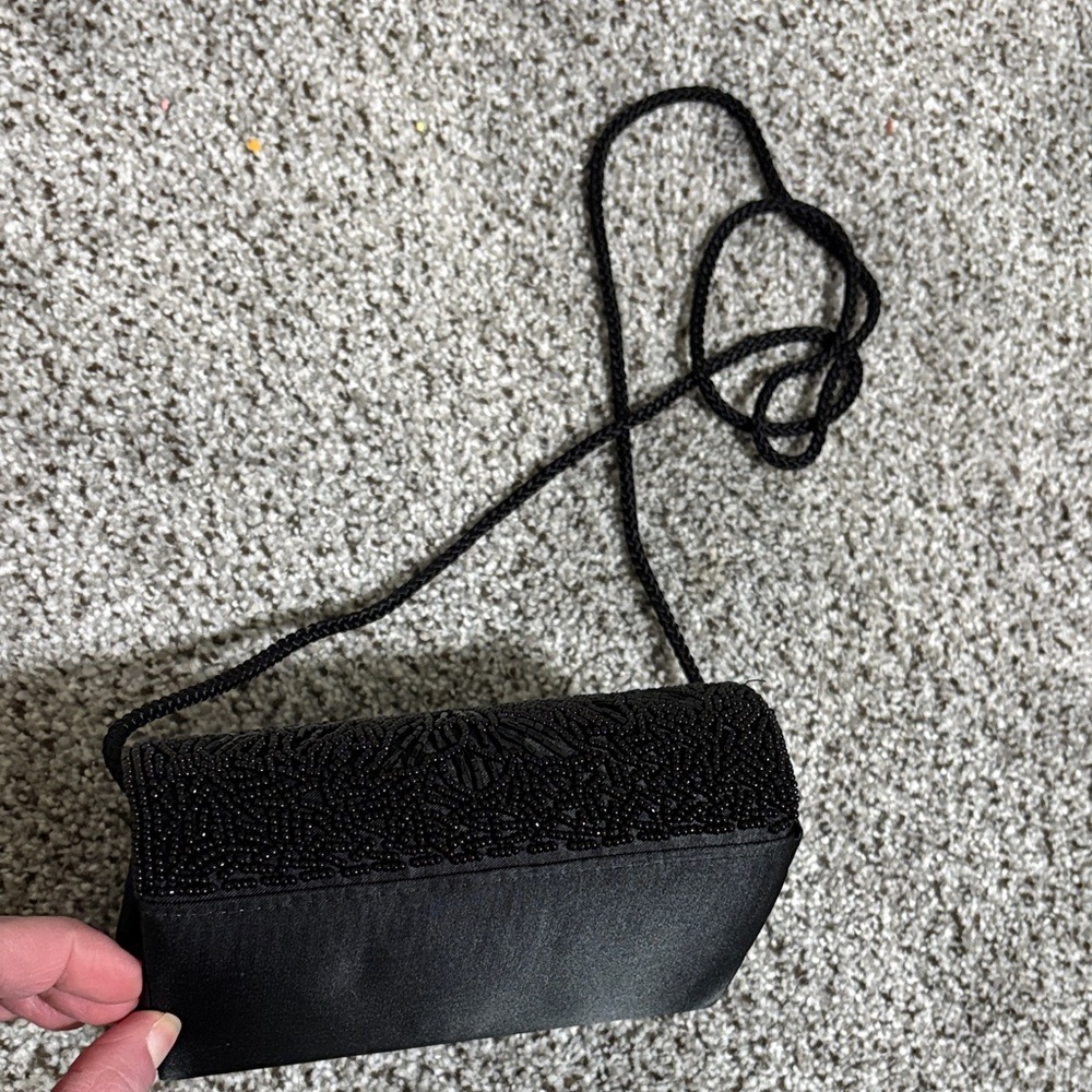 Vintage America Black Beaded Clutch - Picture 7 of 9